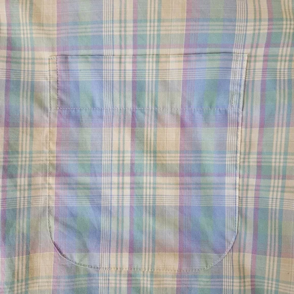 Peter Millar Crown Ease Medium Button Front Shirt Plaid Long Sleeve Blue Pastel - Picture 10 of 16